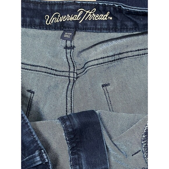 Universal Thread Jeans Jegging Dark Wash Mid Rise Stretch Blue Denim Women 16 - Picture 4 of 8